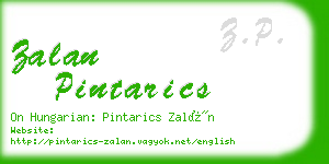 zalan pintarics business card